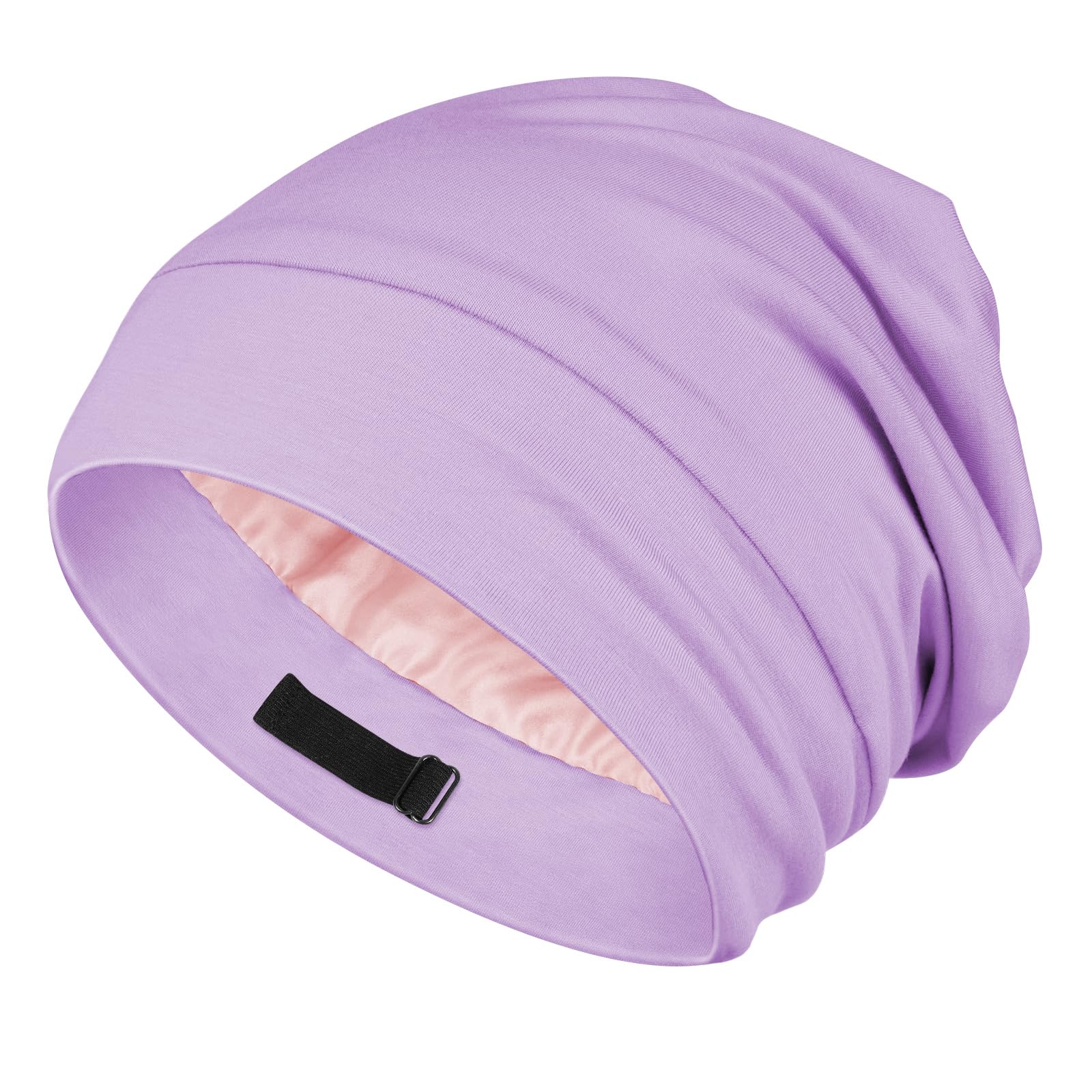 OLESILK Silk Baby Bonnet with adjustable fit keeps curls smooth for secure overnight wear.