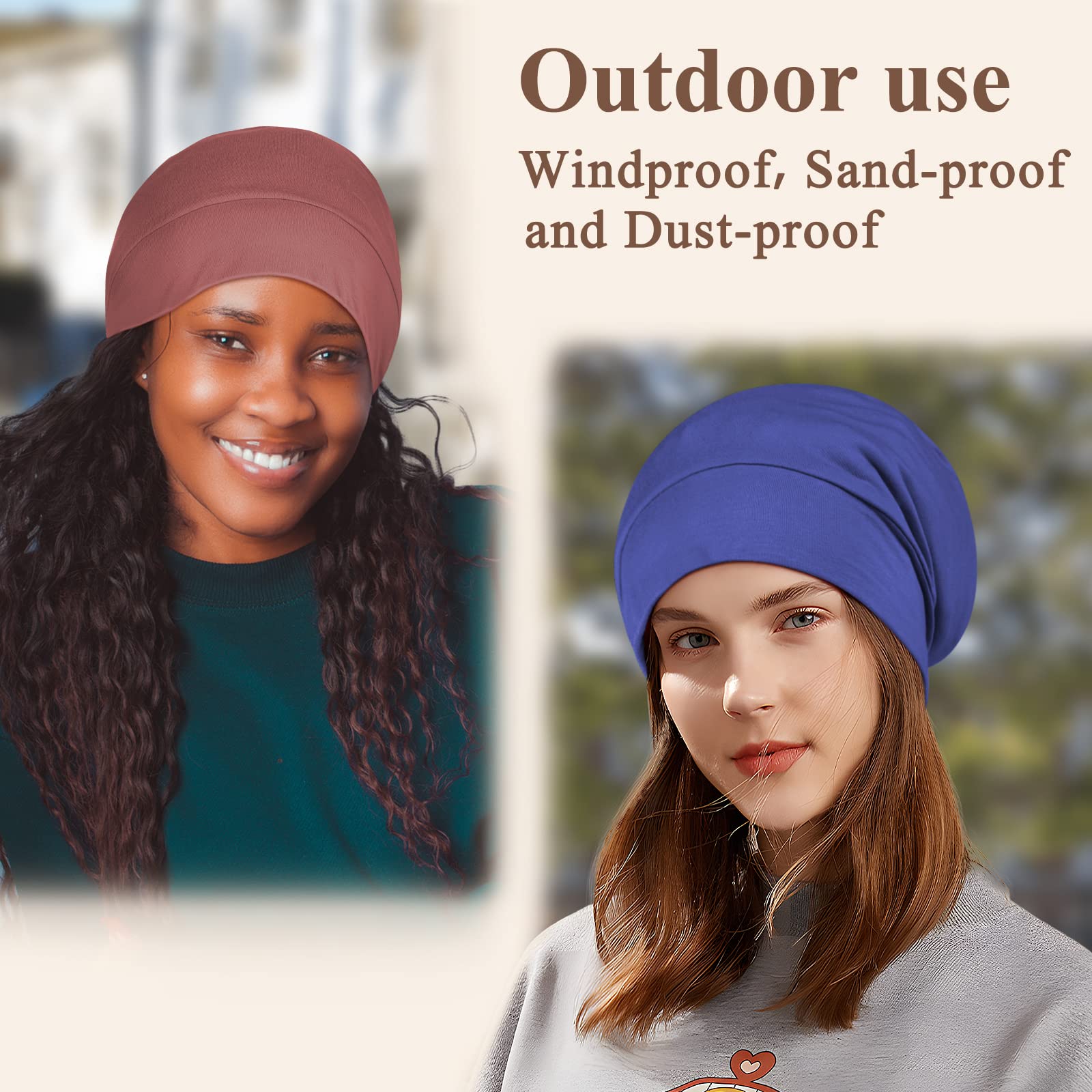 OLESILK silk beanie hat for daily wear keeps scalp comfortable