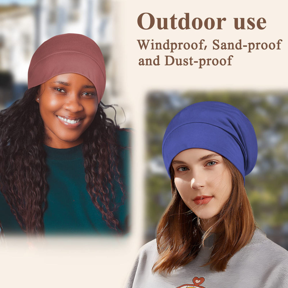 OLESILK silk beanie hat for daily wear keeps scalp comfortable