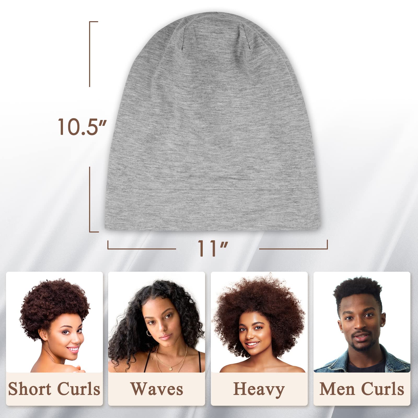 OLESILK silk bonnet daily-use image demonstrates wearing during routines like makeup and chores.