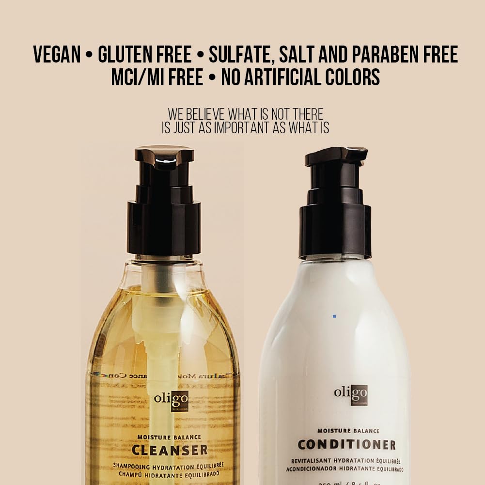 Oligo Professionnel Calura Moisture Balance cleanser in pump bottle for easy application.