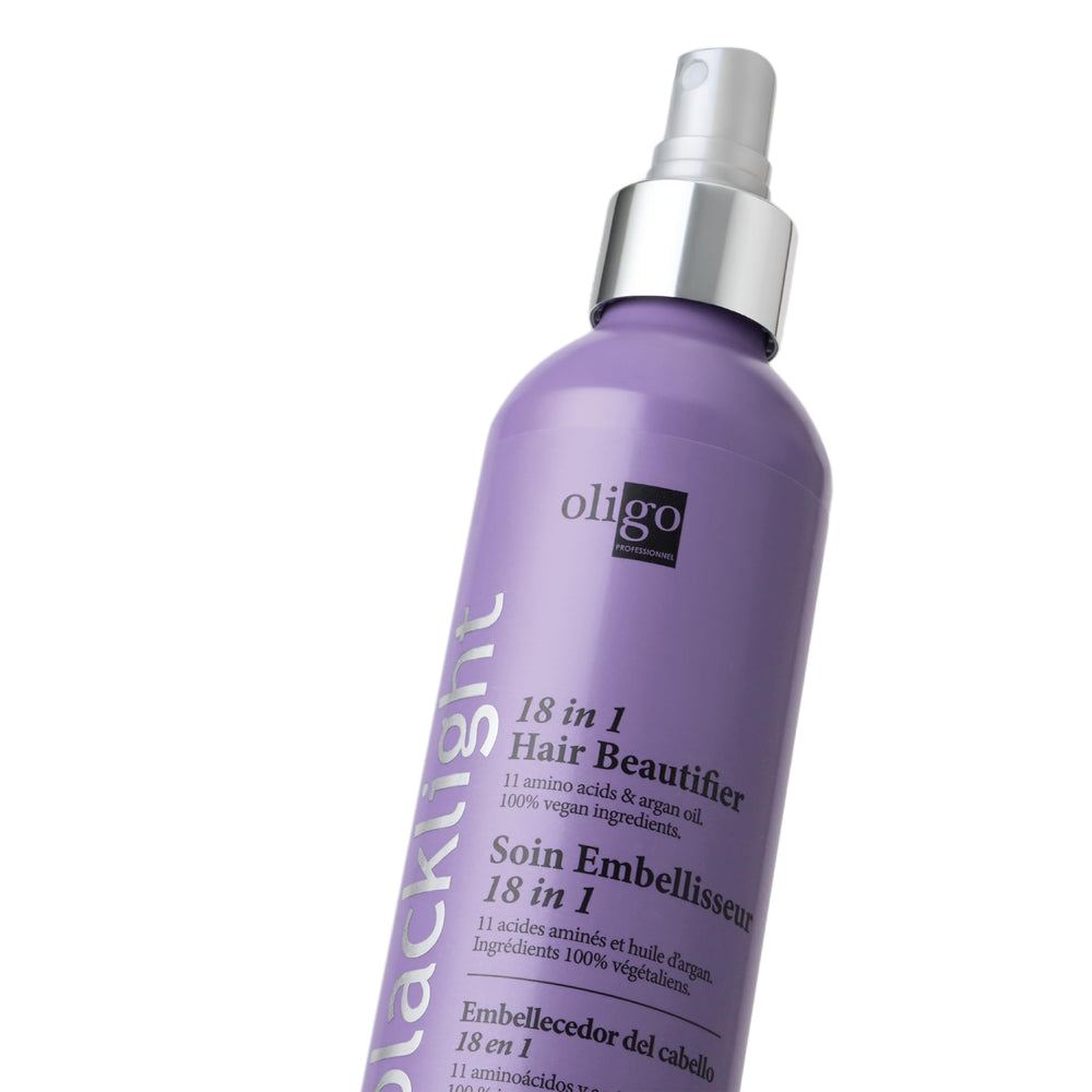 Oligo Professionnel Blacklight detangling spray smooths knots