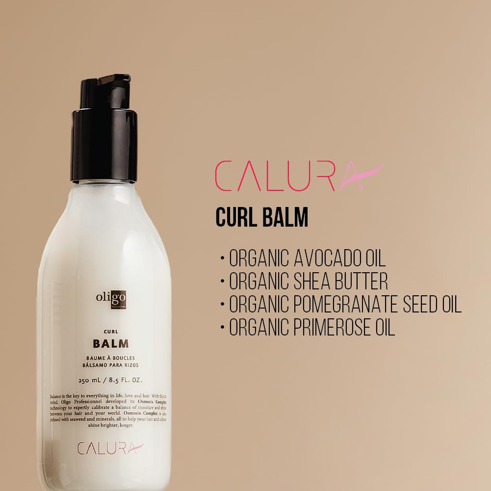 Oligo Professionnel Calura Curl Balm diffuser-ready curls for definition and shine.