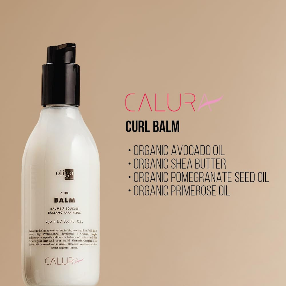 Oligo Professionnel Calura Curl Balm diffuser-ready curls for definition and shine.