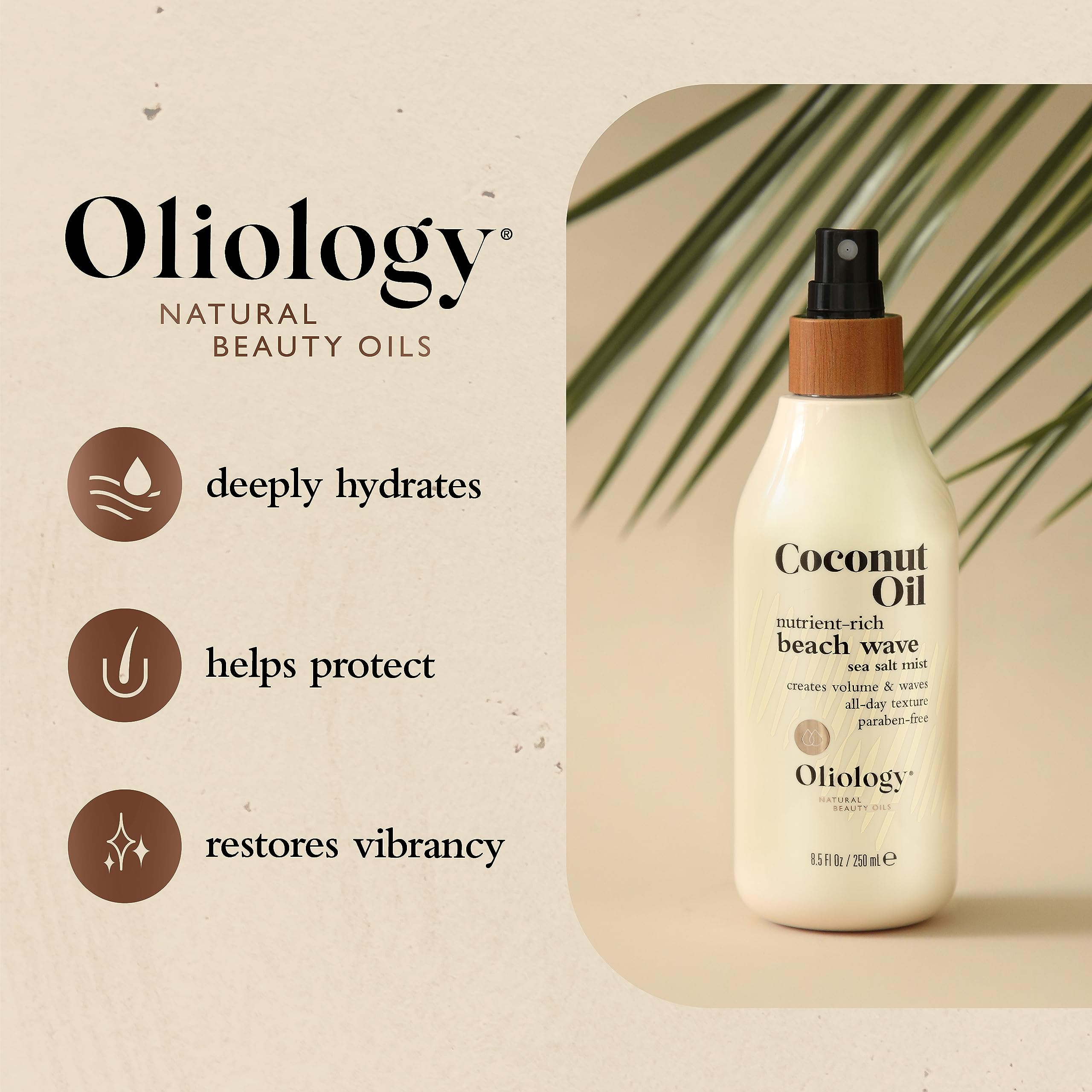 Oliology volume model shot highlights long-lasting hold and effortless styling