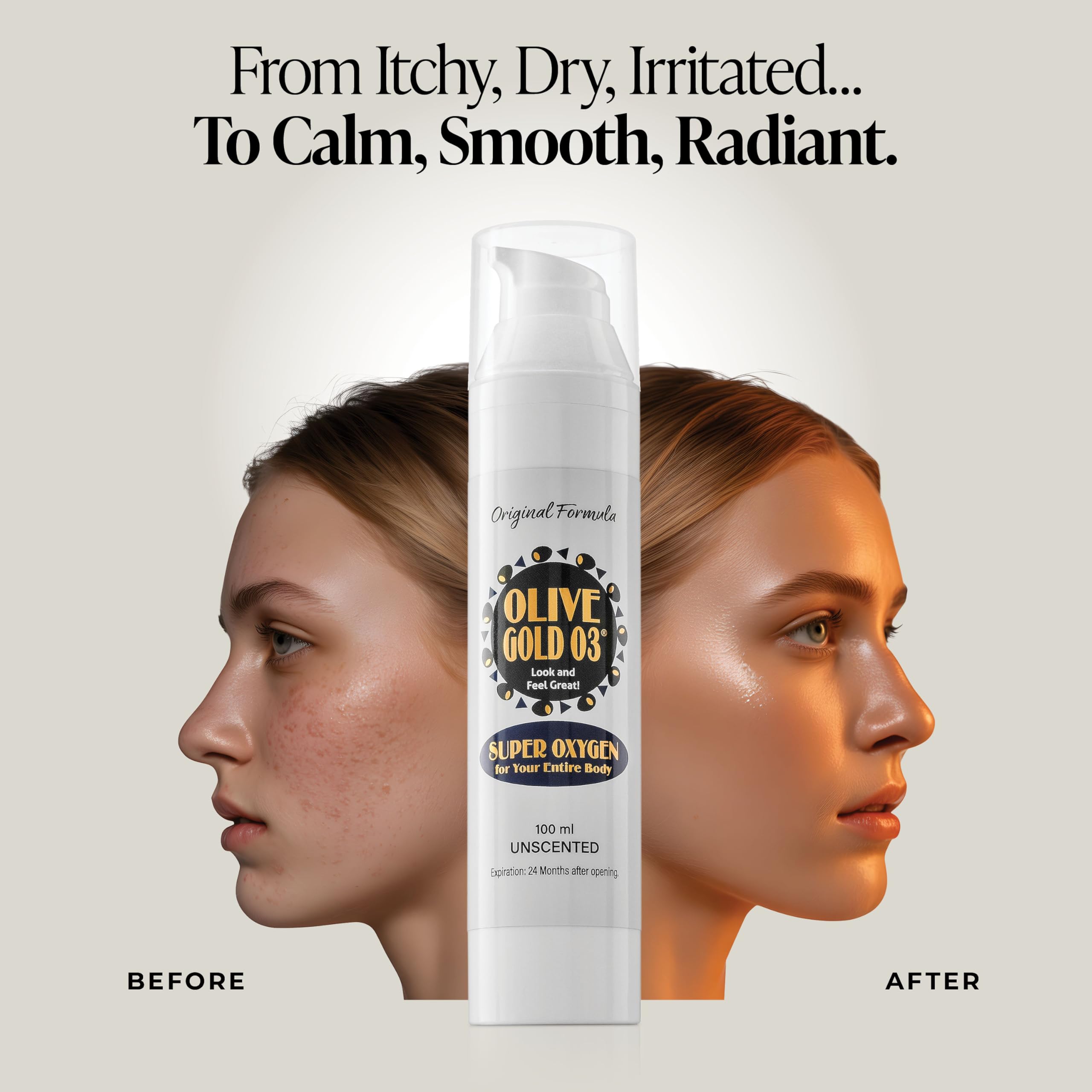 Olive Gold 03-texture-swirl illustrating smooth, non-greasy feel