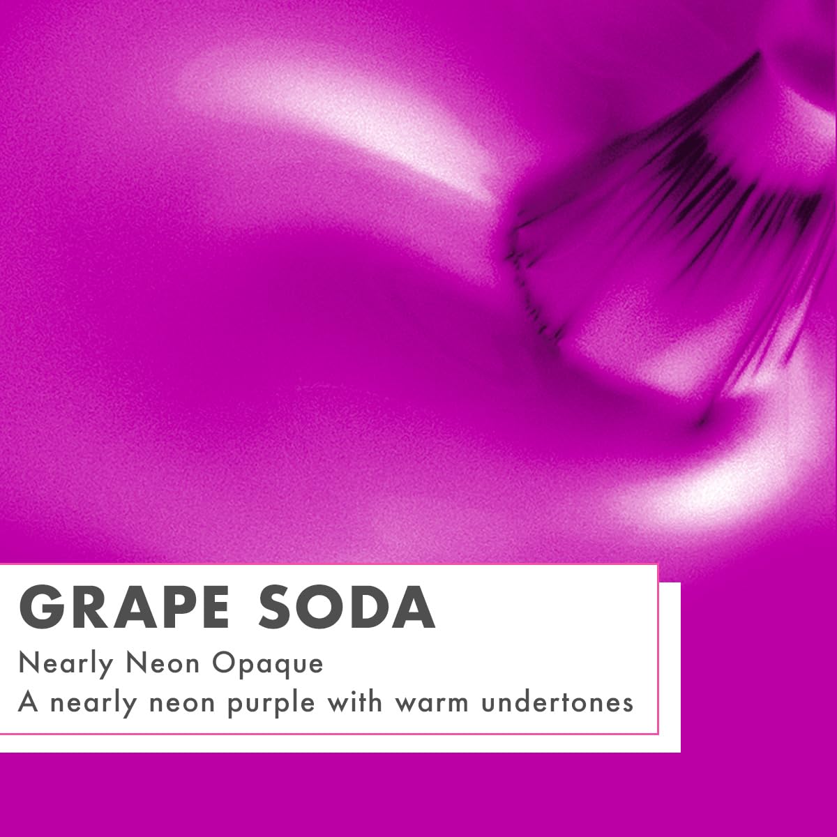 Olive & June long-lasting top coat adds glass-like shine over grape soda polish.