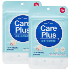 OLIVE YOUNG Care Plus Spot Patch two-pack packaging showing bulk patch supply for ongoing use.