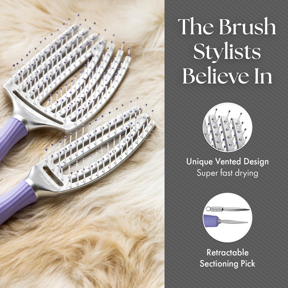 Olivia Garden brush delivers natural-looking styling results with gentle brushing.