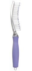 Olivia Garden curved vented paddle brush with ionic bristles for better airflow and smooth brushing.
