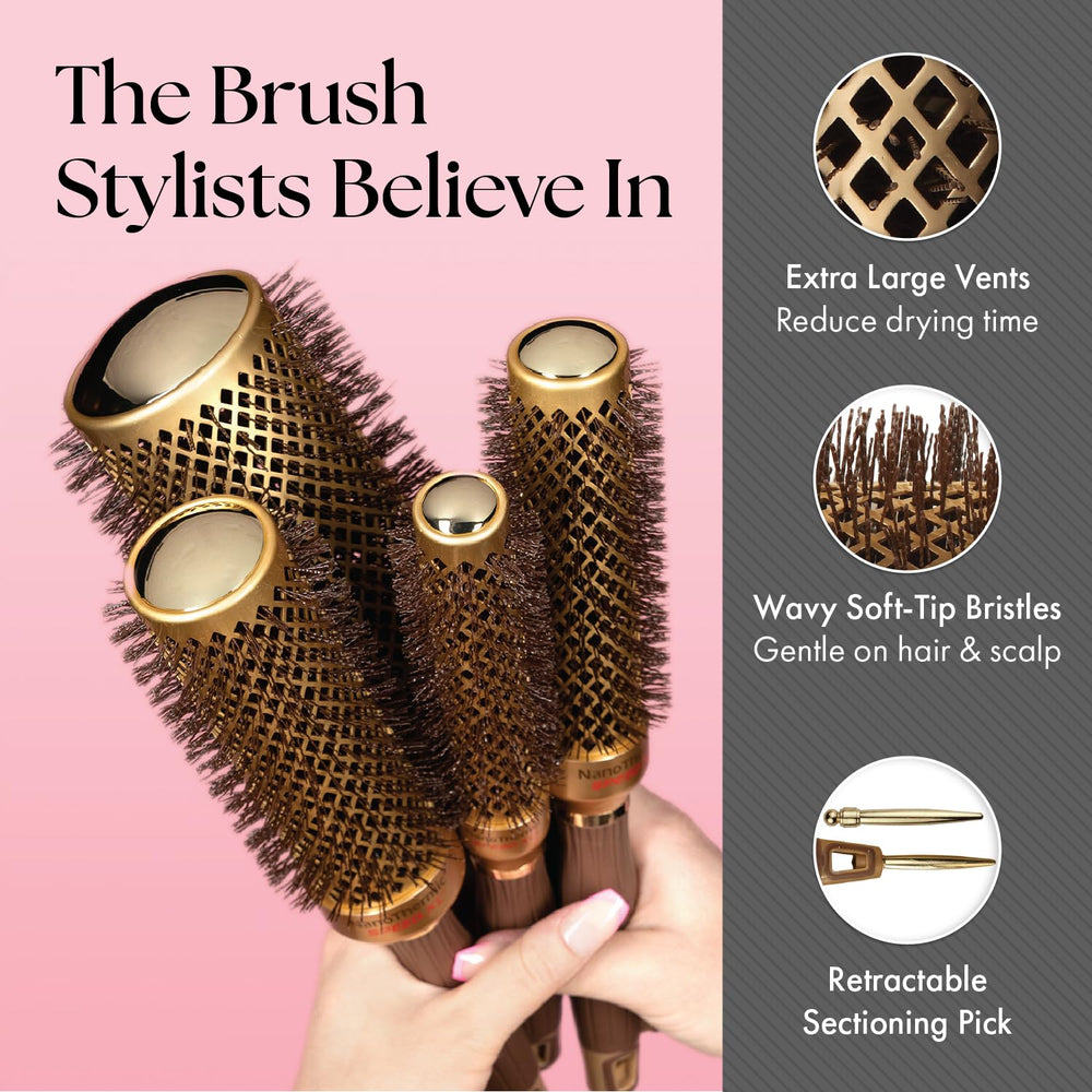 Olivia Garden ergonomic grip for comfortable styling sessions.
