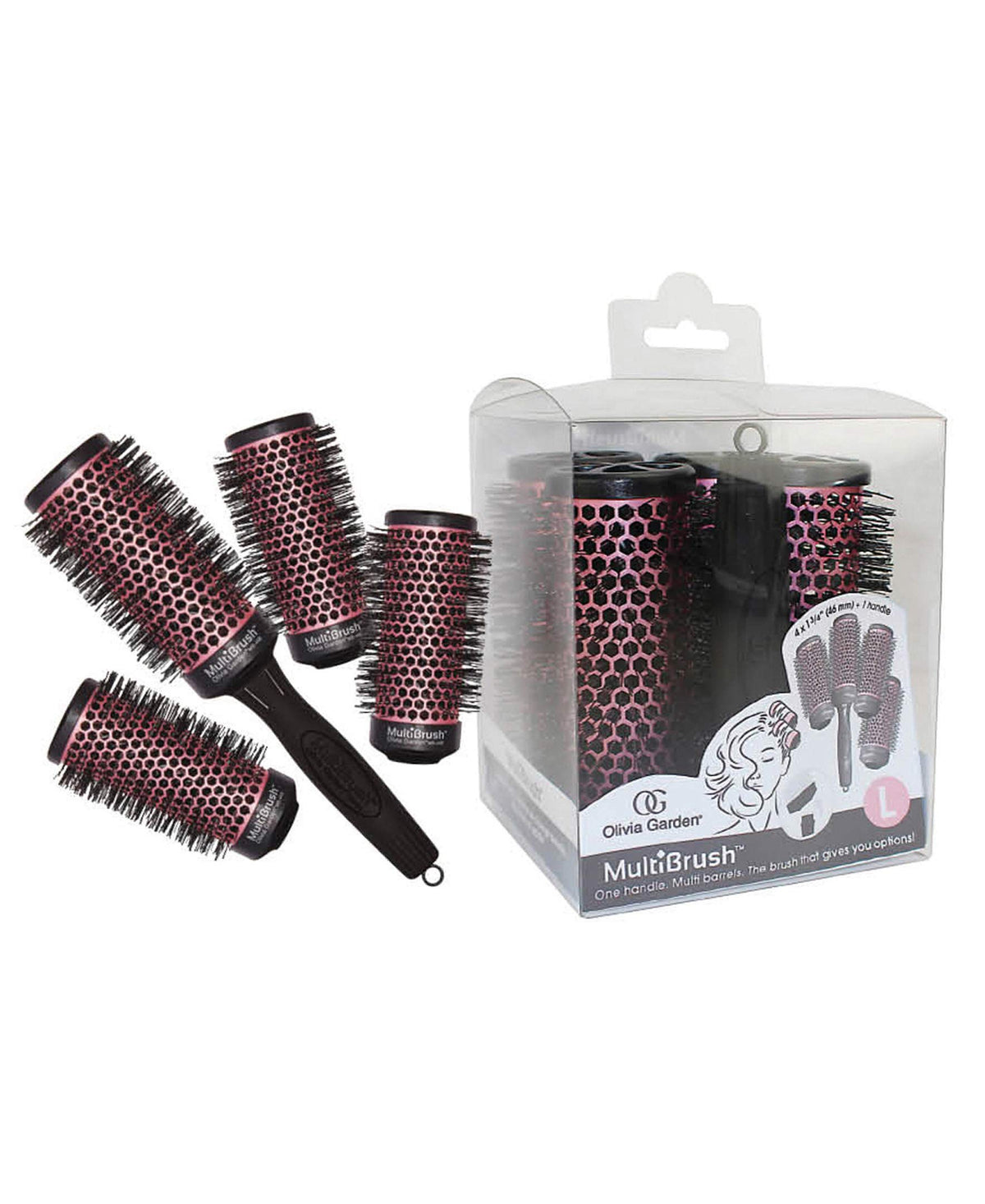Olivia Garden MultiBrush detachable thermal barrel for precise heat styling.