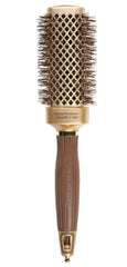 Olivia Garden Nanothermic square brush barrel closeup for precise straightening and shaping.