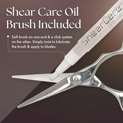 Olivia Garden SilkCut thinner case open showcasing textured thinning blades