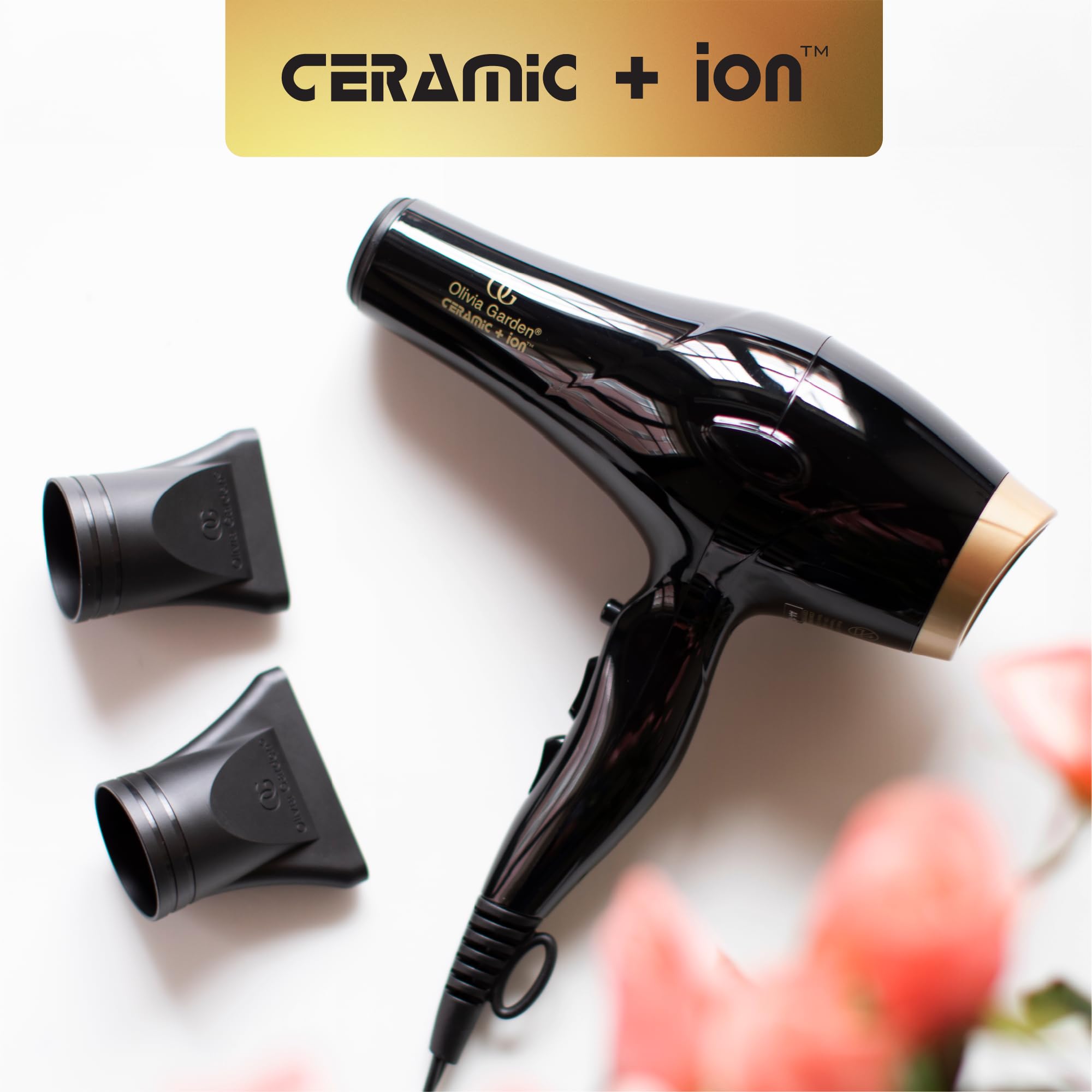 Olivia Garden 1875W with 80mm nozzle for looser salon-like blowouts and faster drying