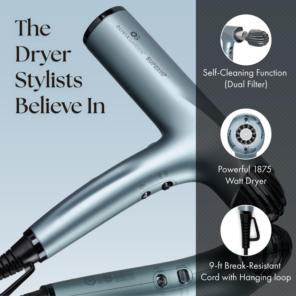 Olivia Garden 1875W diffuser attachment demonstrating even heat distribution for defined curls