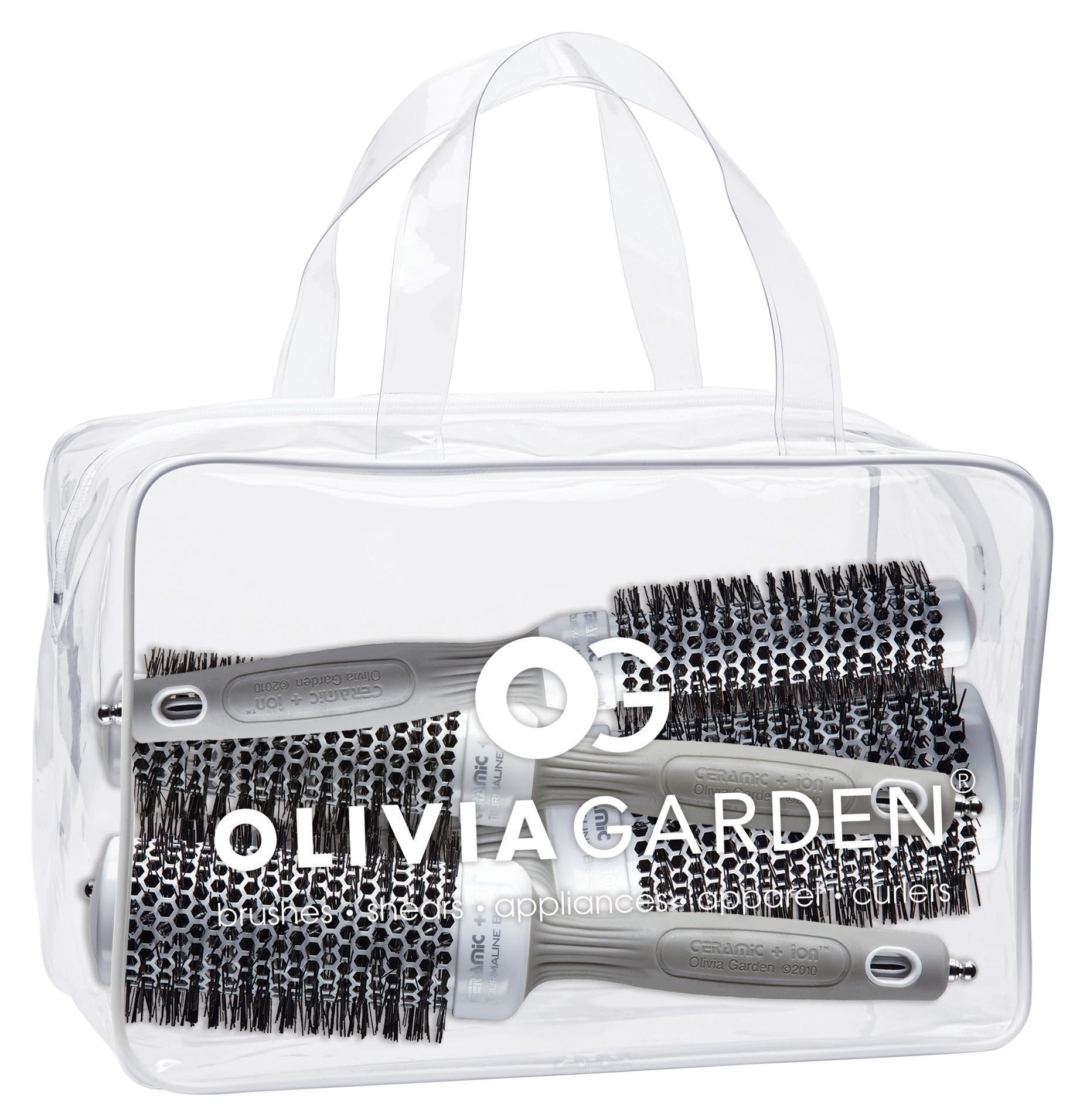 Olivia Garden Ceramic + Ion brush CI-25 barrel close-up demonstrates rapid heat and efficient airflow.