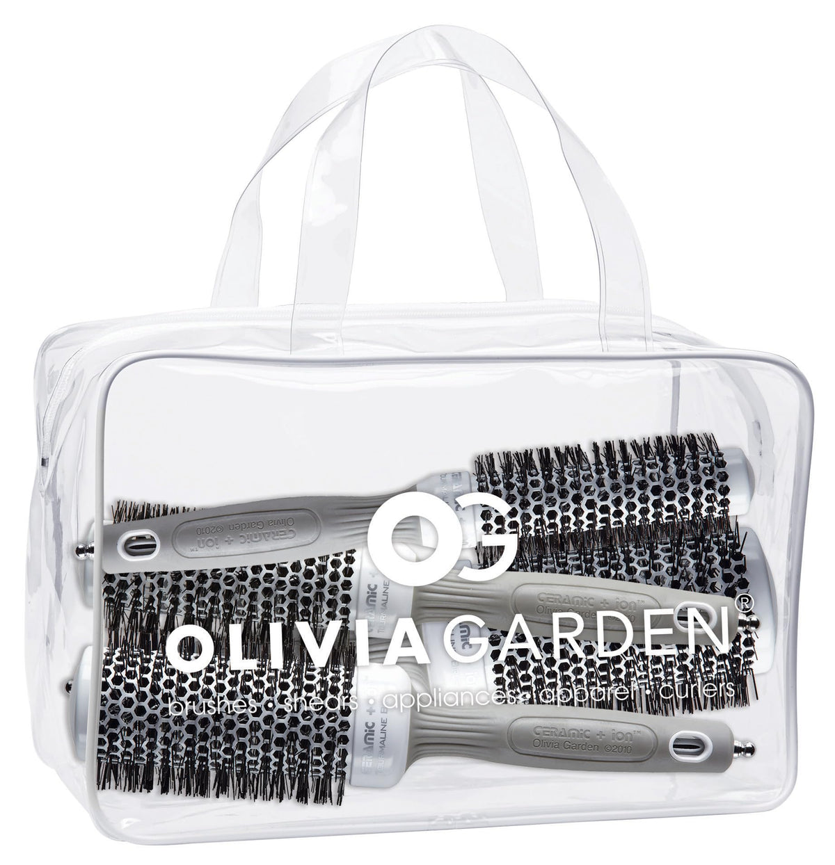 Olivia Garden Ceramic + Ion brush CI-25 barrel close-up demonstrates rapid heat and efficient airflow.