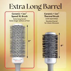 Olivia Garden Ceramic Ion Speed XL soft-tip bristles closeup for gentle detangling