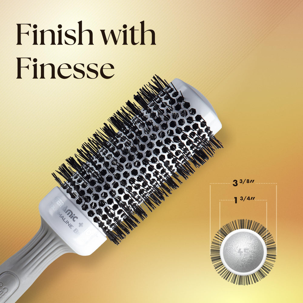 Olivia Garden CI-45 in-use during blowout for volume and shine
