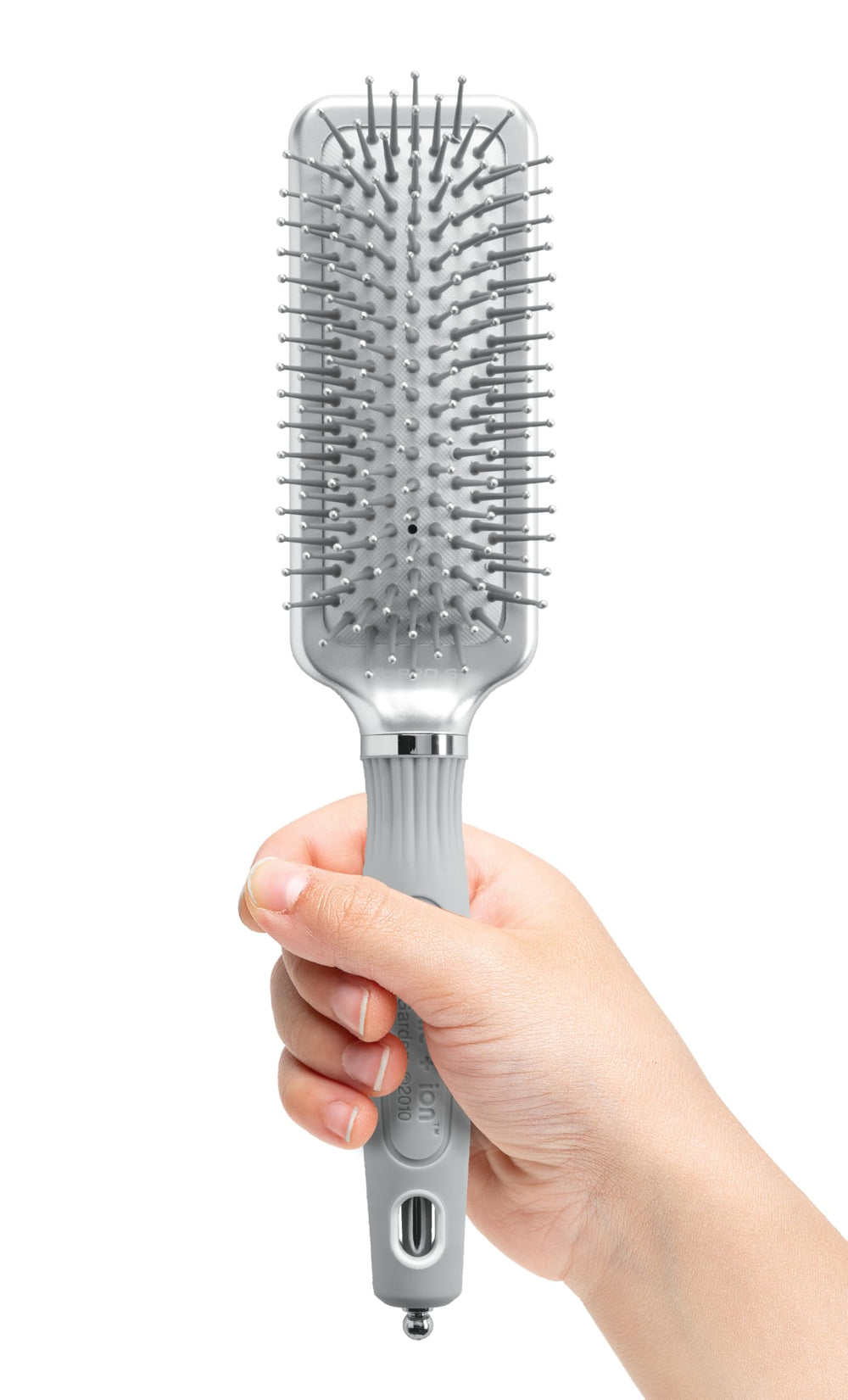 Olivia Garden CIXL-PROS paddle brush side view highlights smooth styling and cushioned grip.