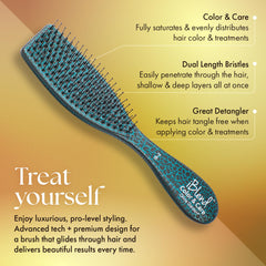 Olivia Garden iBlend dual-length bristles reach shallow and deep hair layers for thorough coverage.