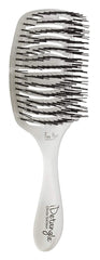 Olivia Garden iDetangle brush overview showing dual-curve head for comfortable detangling