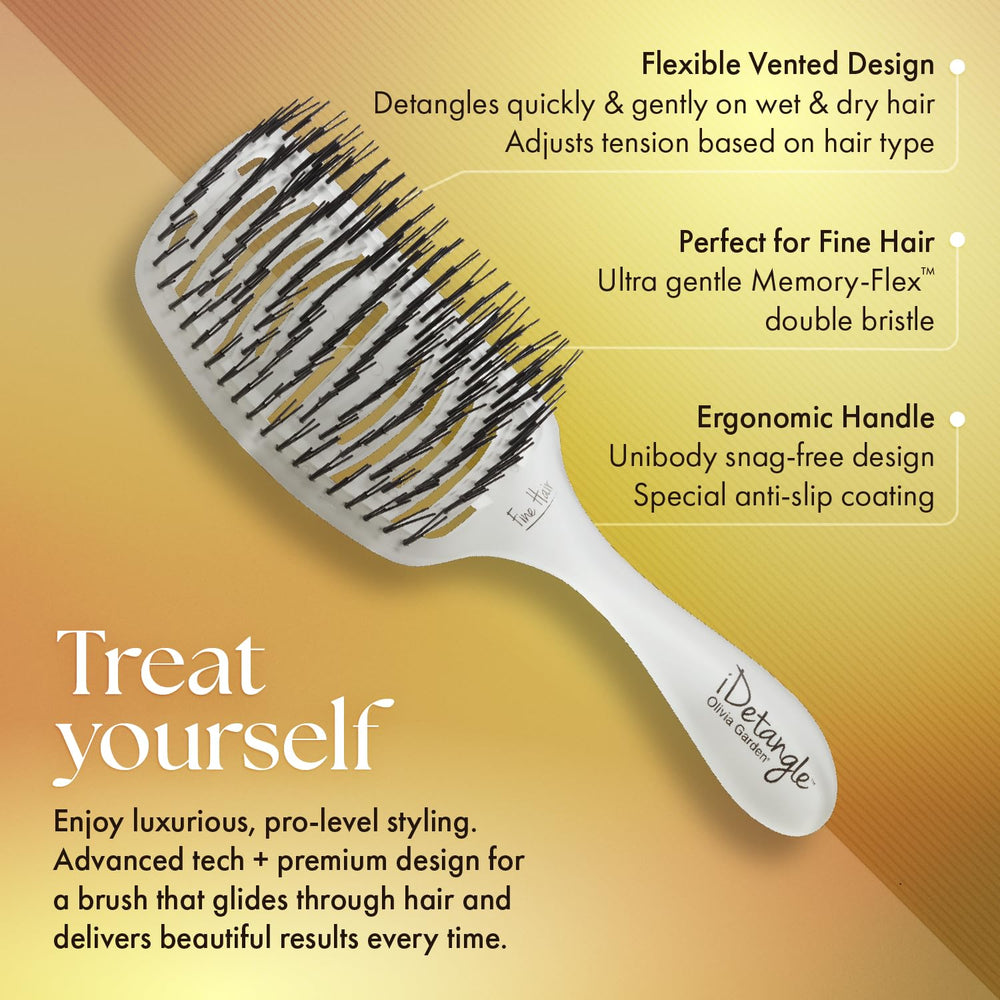 Detangles wet or dry hair easily with vented, quick-dry design