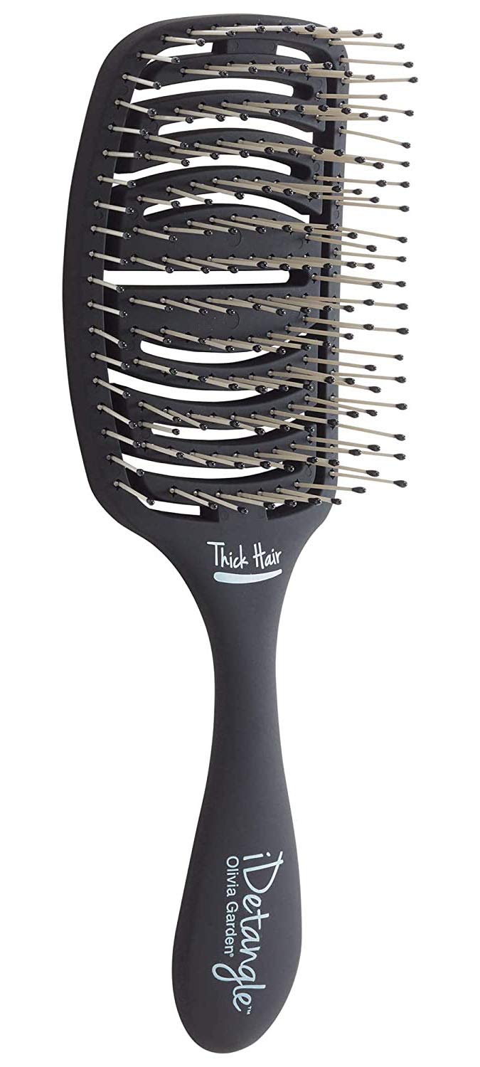 Olivia Garden iDetangle brush detangles wet hair with adjustable tension for gentle styling.