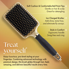 Olivia Garden NanoThermic brush ceramic barrel heat shot reveals quick heating and retention.
