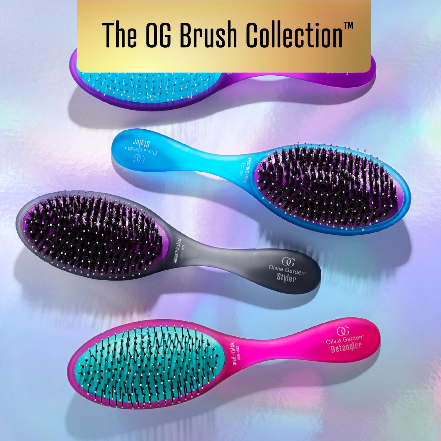 Olivia Garden OG Brush Styler bristles deliver smooth, shiny finish