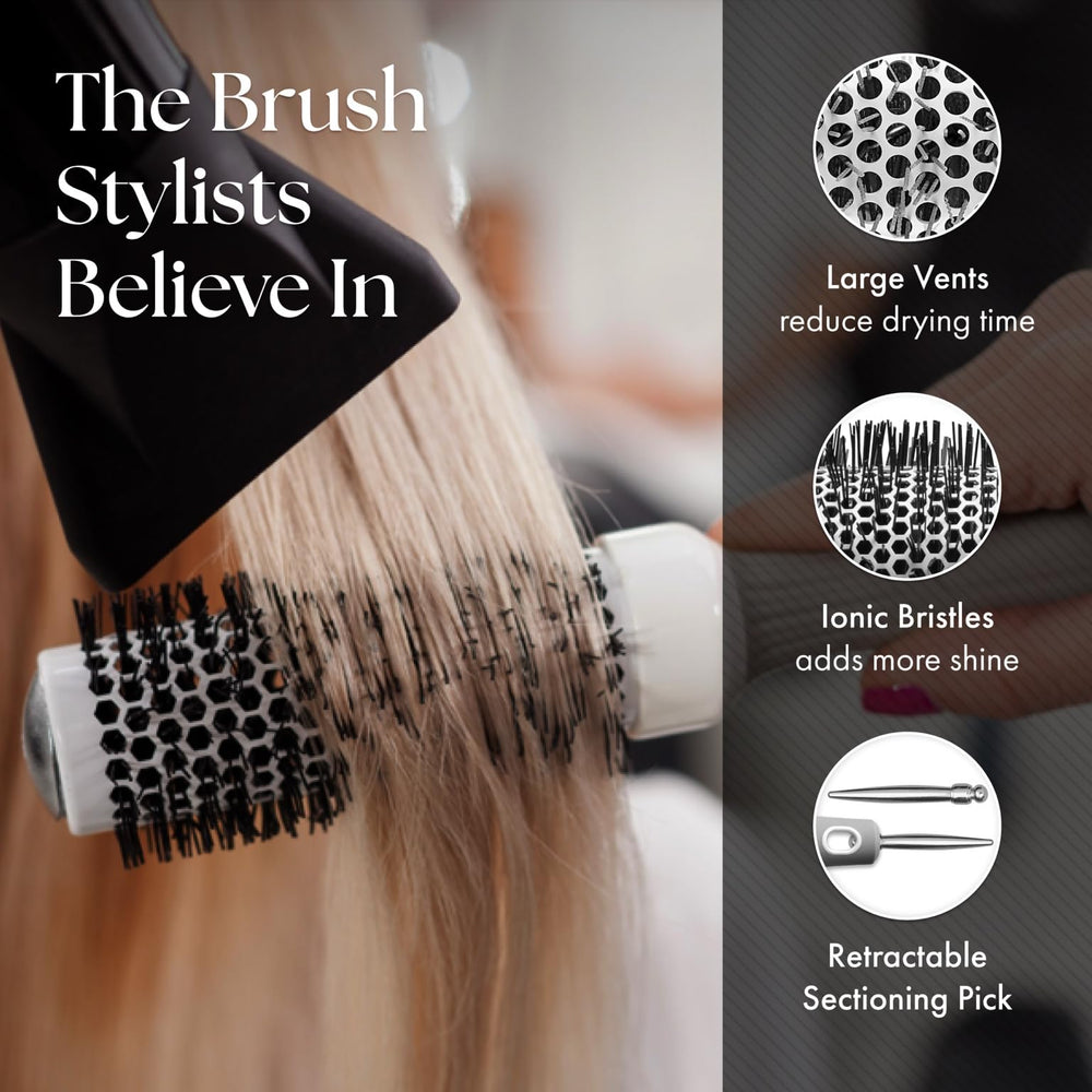Olivia Garden professional blowout brush in action delivers controlled tension