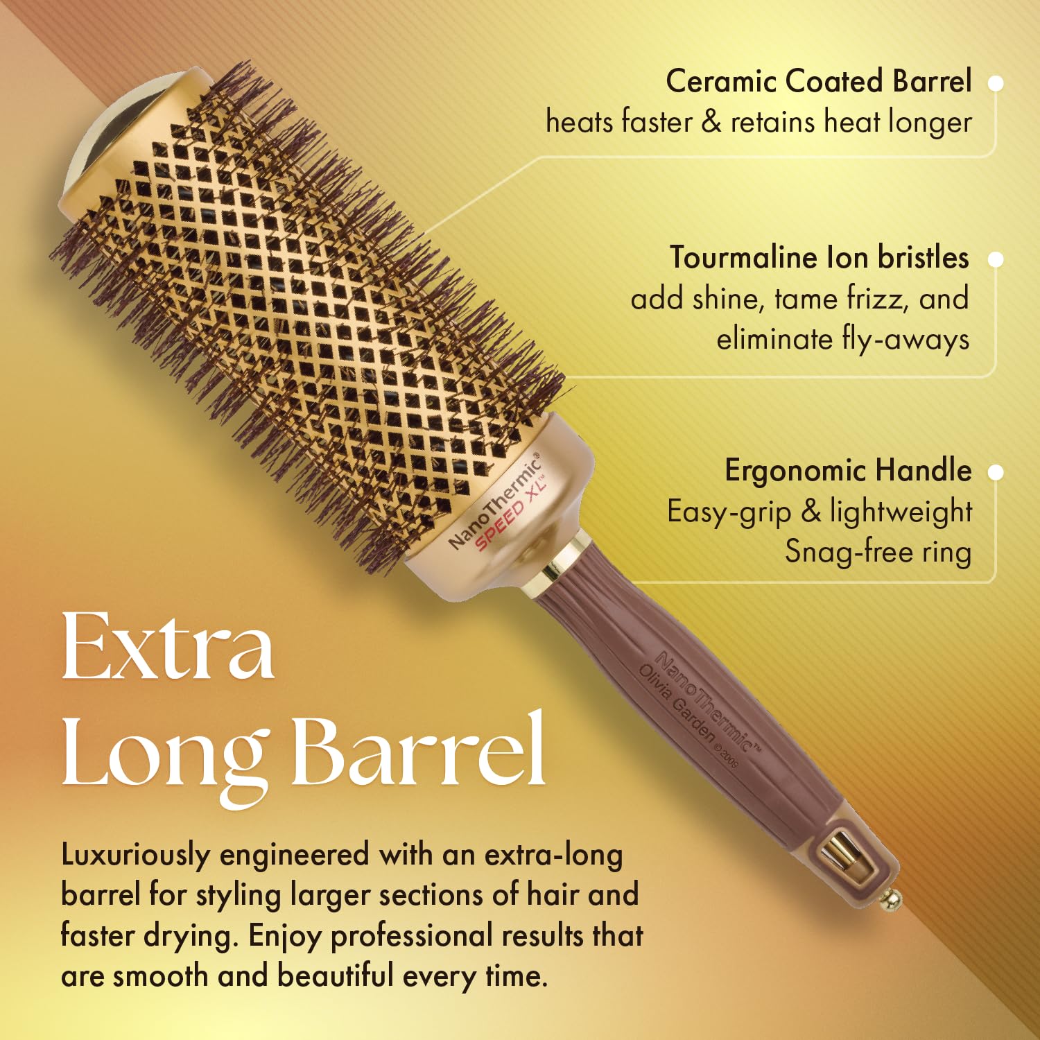 Olivia Garden retractable-sectioning-pick aids precise parting during styling.