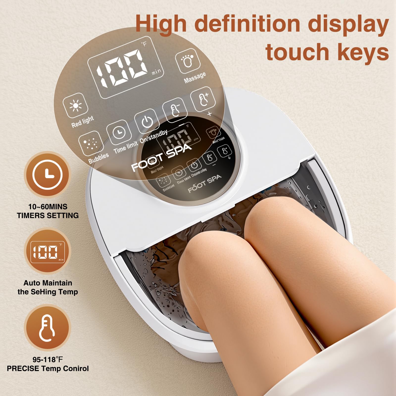 Olixie foot spa 3D massage balls target pressure points to ease tension.