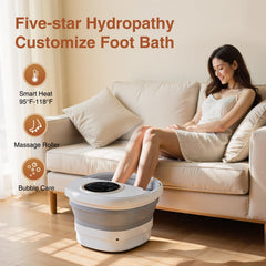 Olixie foot spa with heat display maintains consistent warmth for cozy pedicures.