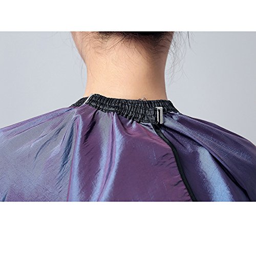 OLizee purple cape with large coverage supports professional or DIY looks