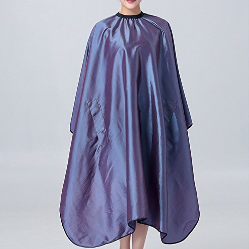 OLizee purple cape side view displays secure neck closure and comfort