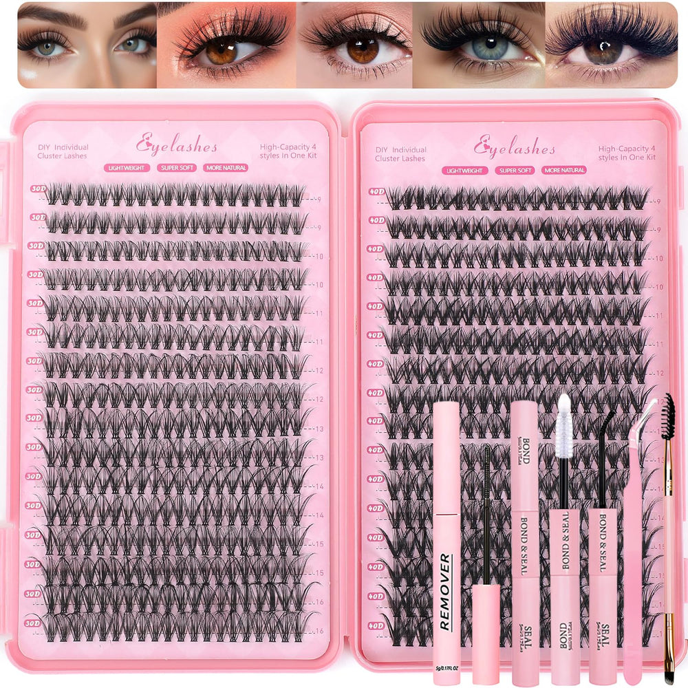OLLAVO lash clusters kit 640 pcs pack, ideal for affordable at-home lash styling.