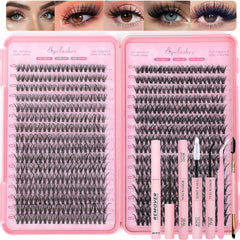 OLLAVO lash clusters kit 640 pcs pack, ideal for affordable at-home lash styling.