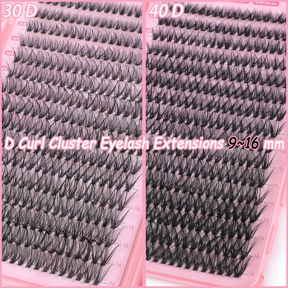 OLLAVO lash clusters kit thin-band design for comfortable wear all day.