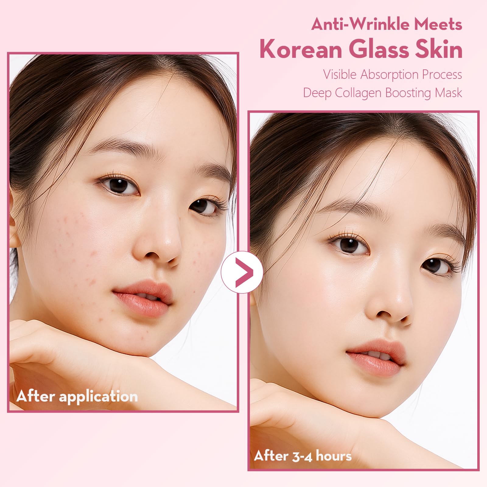 OLLM Korean Overnight Mask glow on skin demonstrates glass-skin finish.