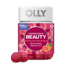 OLLY front packaging showing bottle and label for easy recognition and benefit