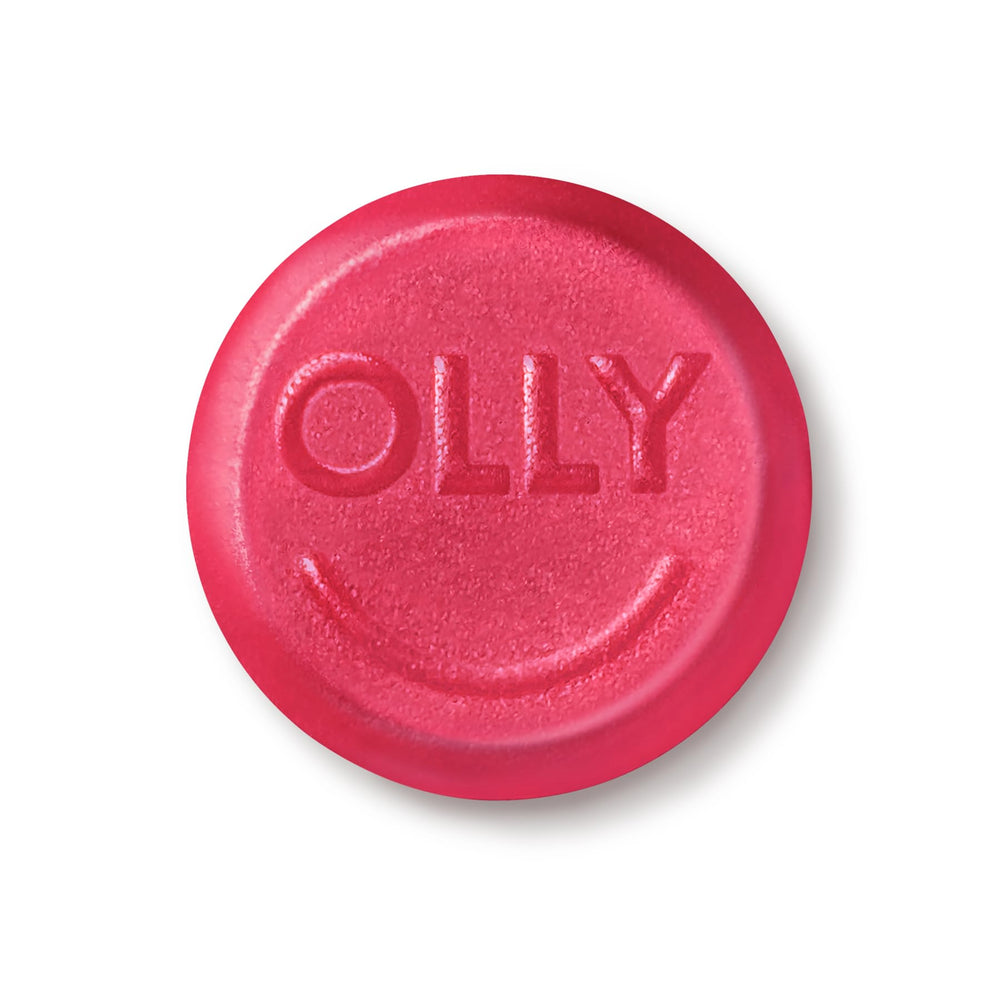 OLLY nutrition facts panel close-up showing clear dosing and transparency