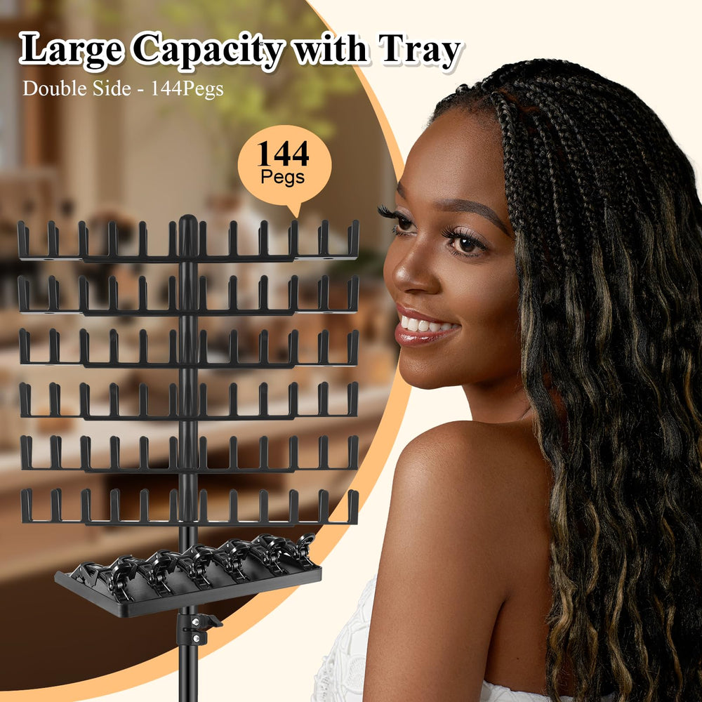 OLMRJKD braiding rack height adjustable feature lets you braid while seated or standing.