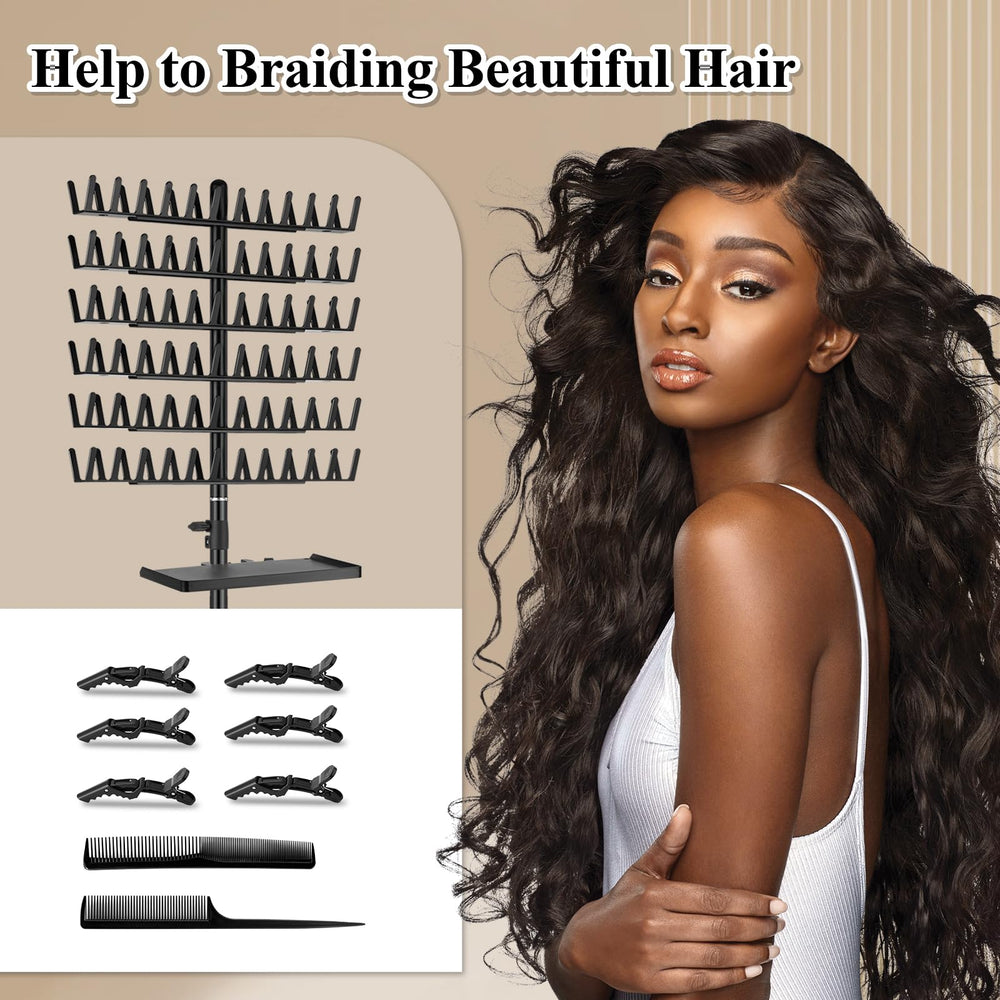 OLMRJKD double-sided stand offers stable balance during busy braiding sessions.