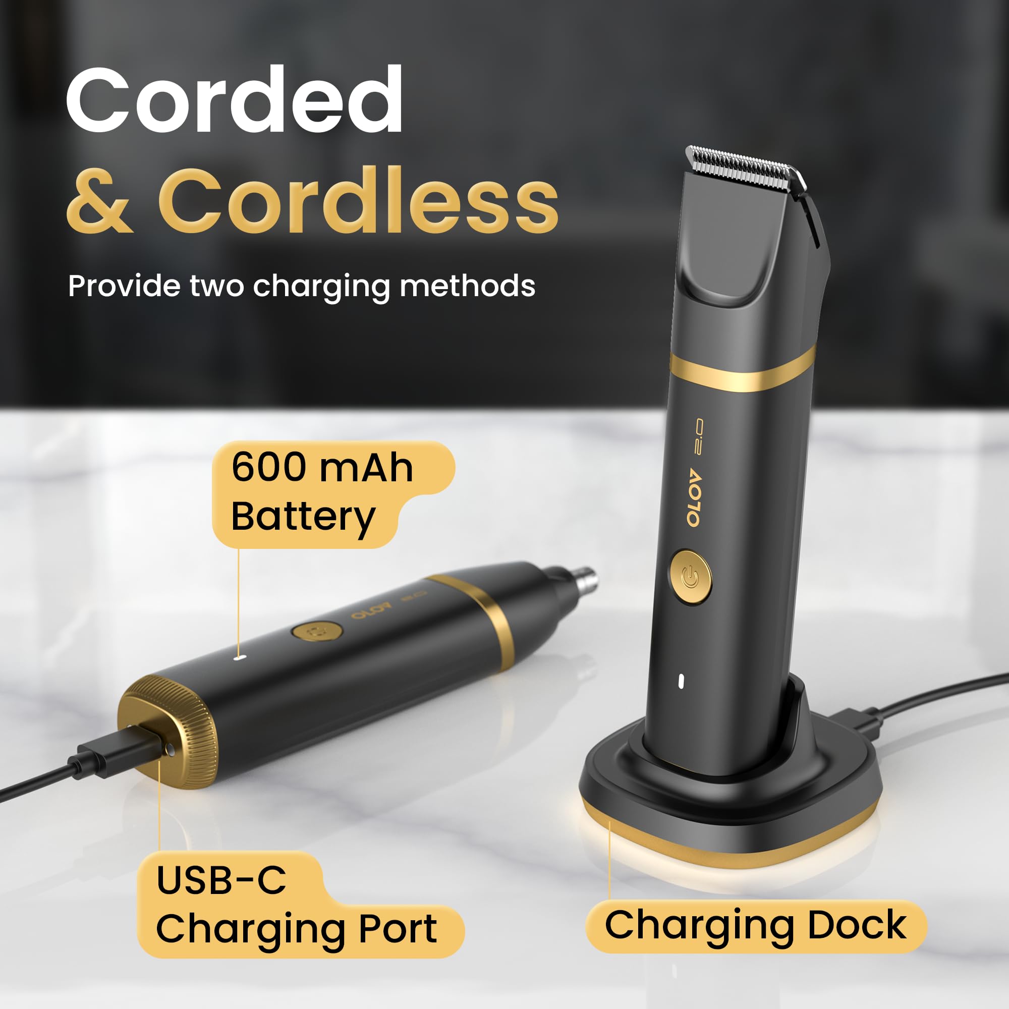 Olov 2.0 two guards offer adjustable lengths for different hair textures.