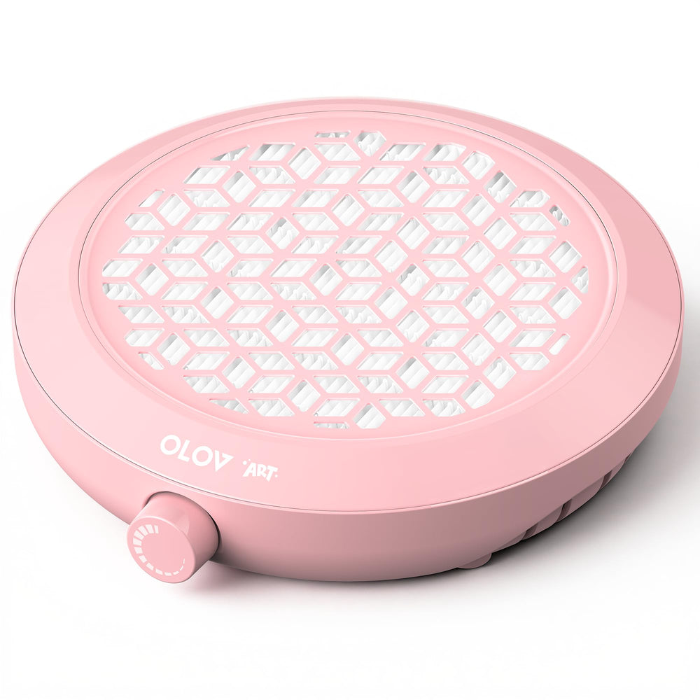 Olov Art Nail Dust Collector front view, compact design for tidy salon spaces and easy placement.
