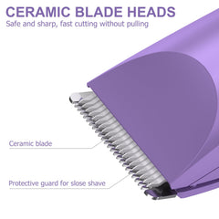 OLOV bikini groin trimmer with two guards for adjustable hair length