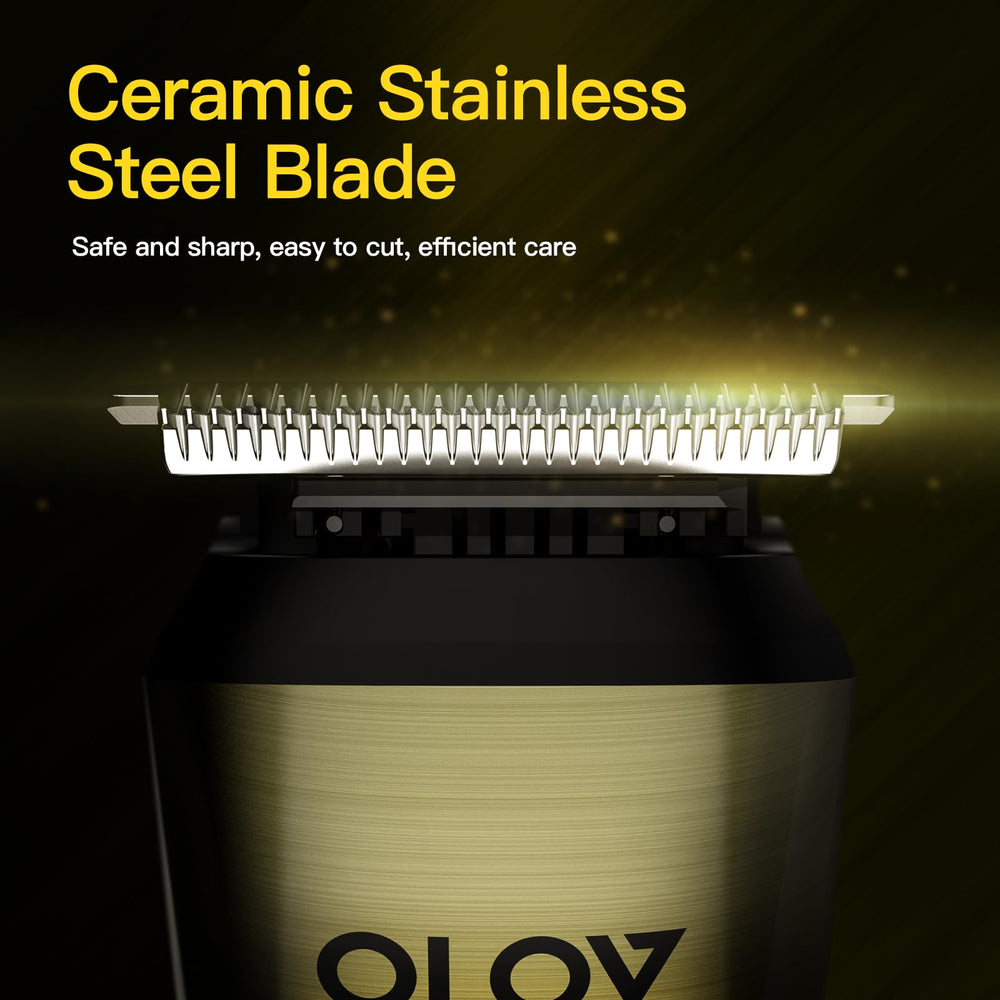 OLOV CYBER six-heads trimmer closeup showing versatile heads