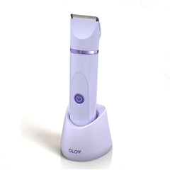 OLOV electric body hair trimmer front view purple for precise grooming